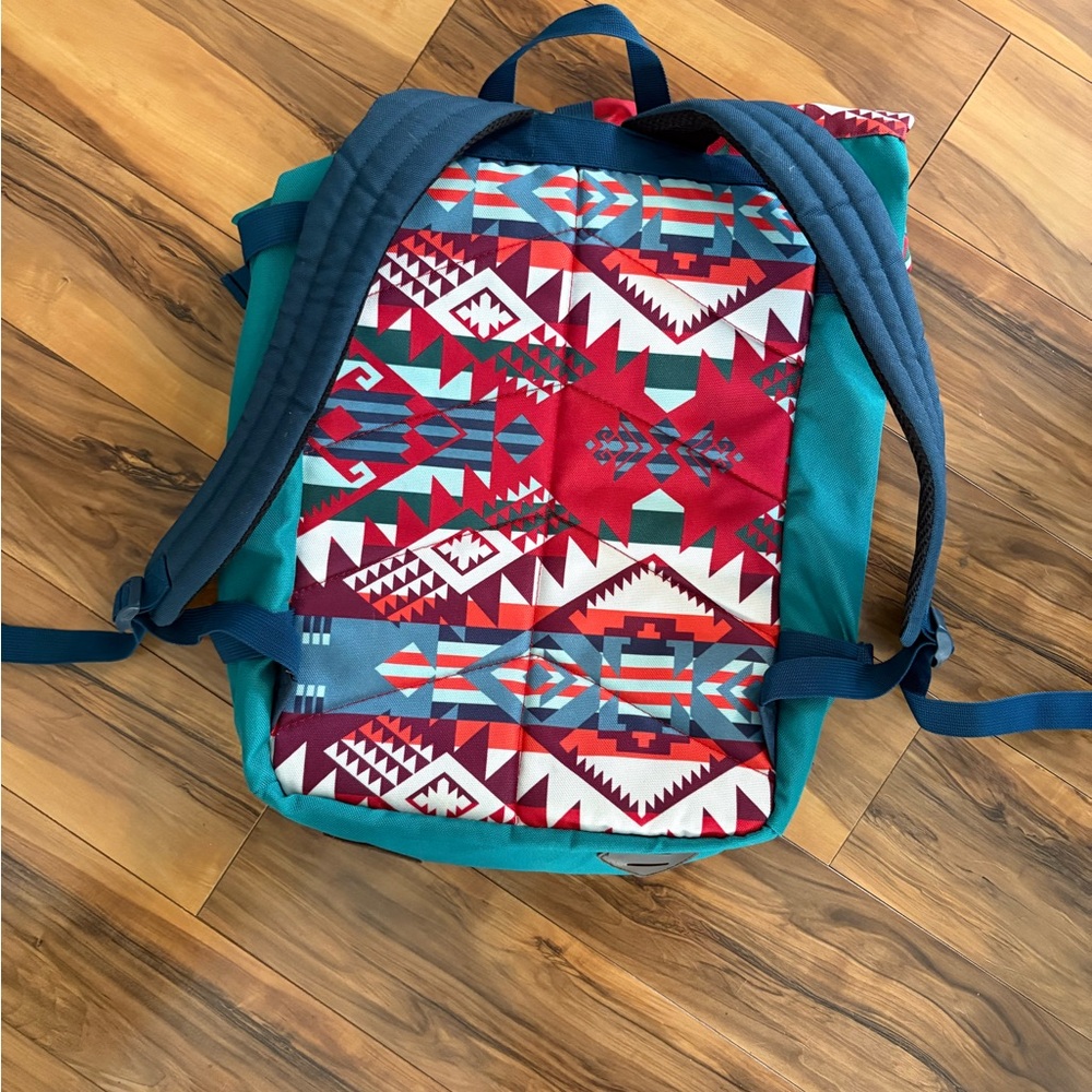 Poler x Pendleton Teal and Red Hiking Backpack - Picture 3 of 3